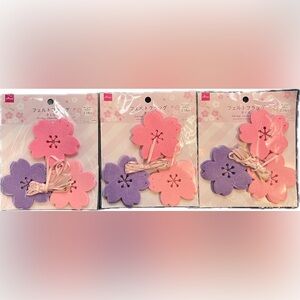 (3) Daiso felt flag cherry blossom